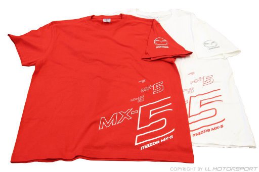 MX-5 T-Shirt, Kurzarm / Damenschnitt  - weiss XL